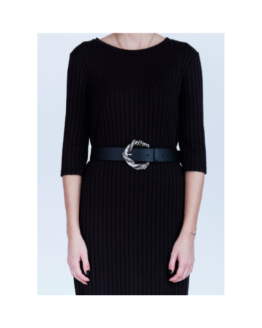 SALT&PEPPER-BELT-BLACK LEATHER