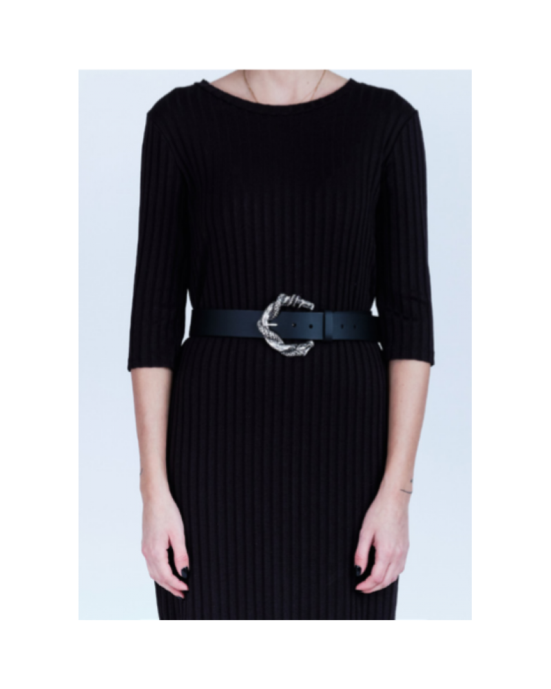 SALT&PEPPER-BELT-BLACK LEATHER