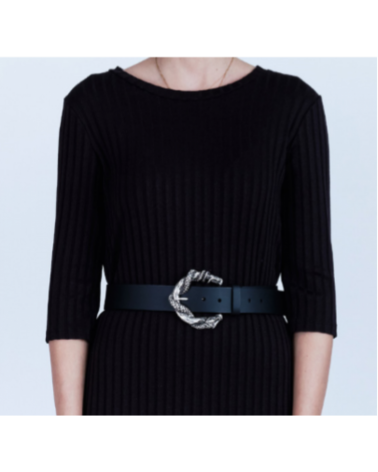 SALT&PEPPER-BELT-BLACK LEATHER