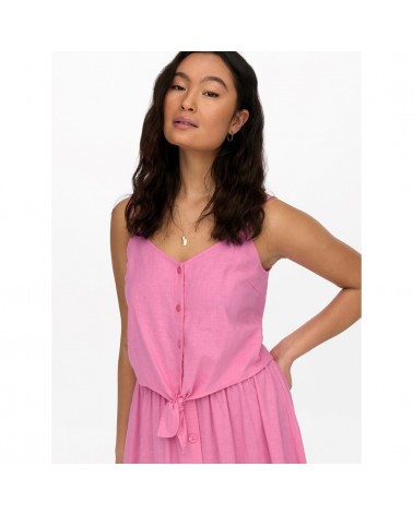 ONLY TOP ONLCARO STRAP LINEN BLEND KNOT 15255161