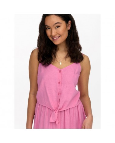 ONLY TOP ONLCARO STRAP LINEN BLEND KNOT 15255161