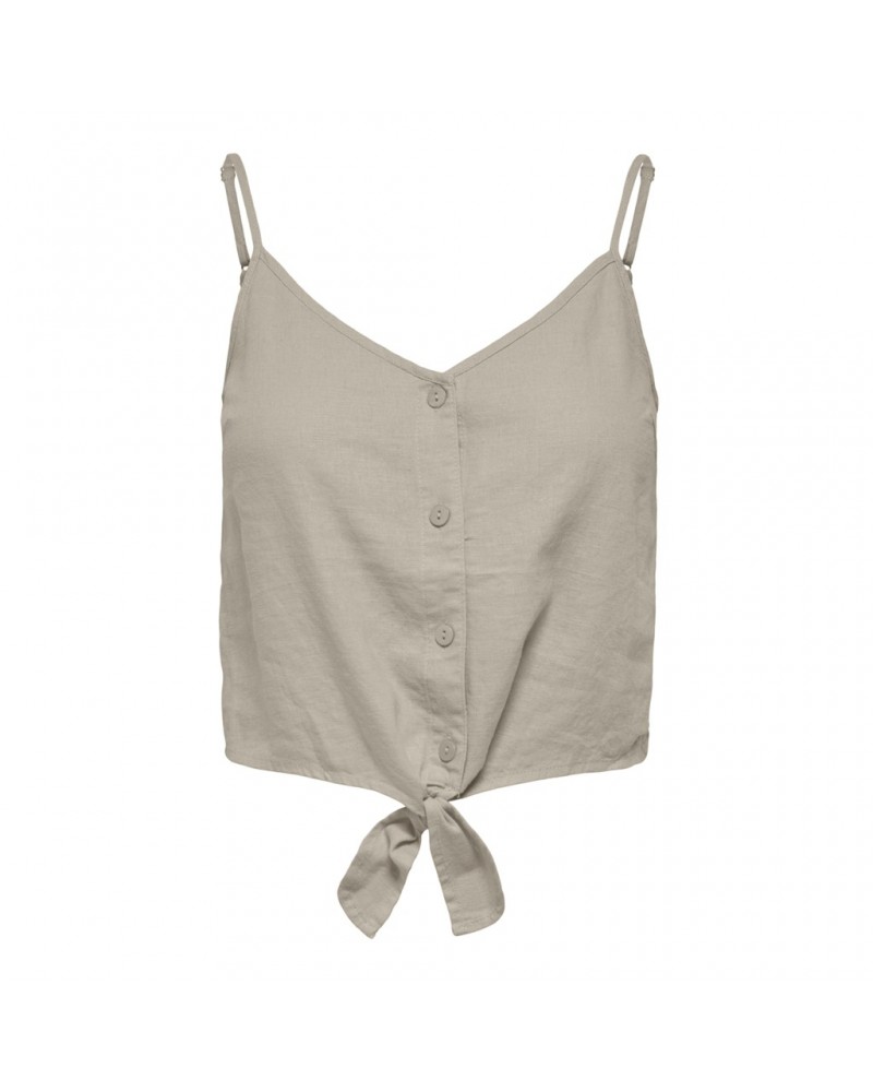 ONLY TOP ONLCARO STRAP LINEN BLEND KNOT 15255161
