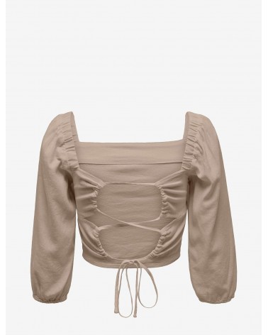 Only onlcaro 3/4 balloon linen bl top cc pnt 15278796