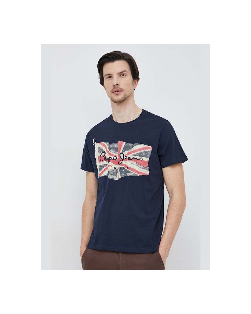PEPE JEANS LONDON T-SHIRT PM508273 FLAG LOGO