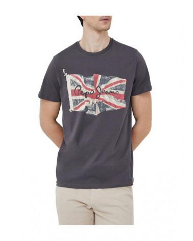 PEPE JEANS LONDON T-SHIRT PM508273 FLAG LOGO