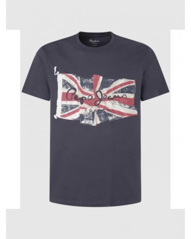 PEPE JEANS LONDON T-SHIRT PM508273 FLAG LOGO