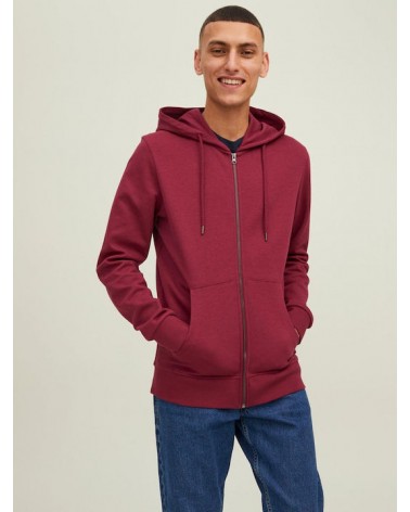 JACK&JONES HOODIE JJEBASIC SWEAT ZIP 12181901
