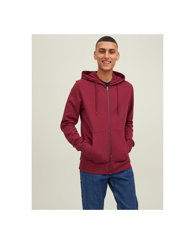 JACK&JONES HOODIE JJEBASIC SWEAT ZIP 12181901