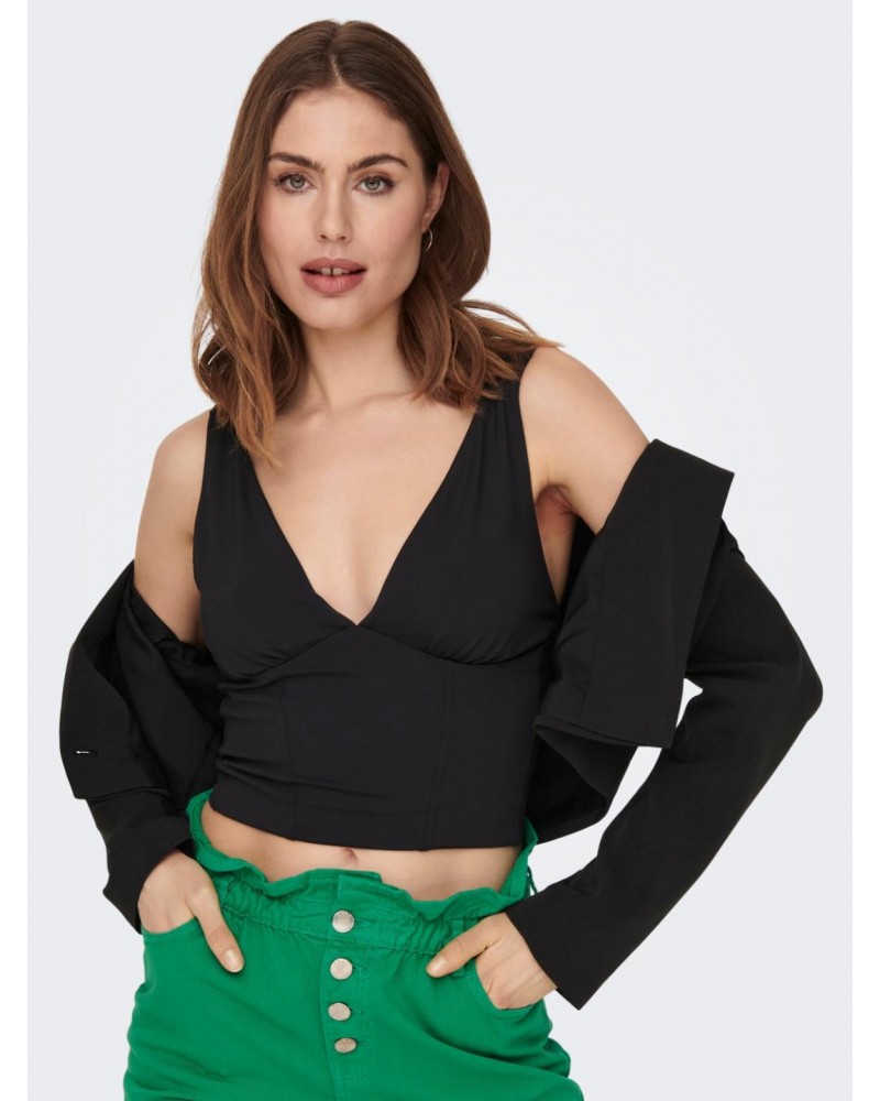Only Onlea s/l deep v-neck top cs jrs 15293185