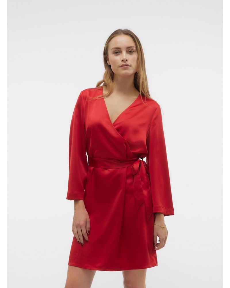 Veromoda vmmerle 7/8 short wrap dress wvn exp 10305319