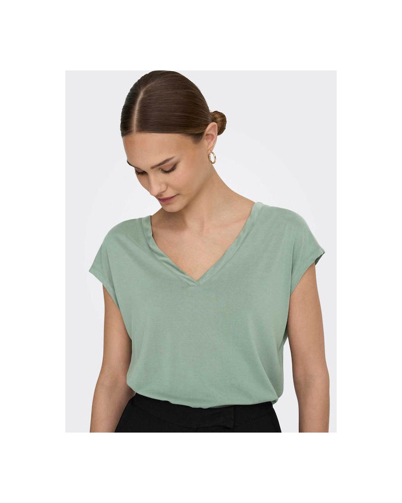 Only onlfree s/s modal v-neck top 15287041