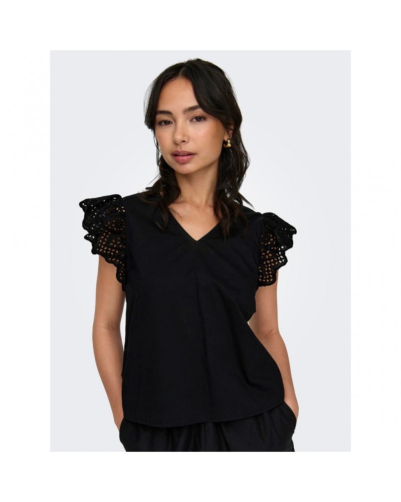 Only Onllou life emb s/s frill top ptm 15313171