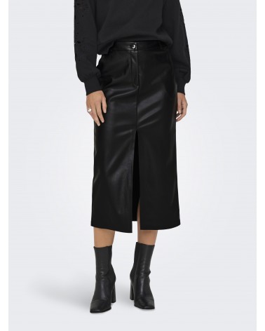 Only OnlHeidi faux leather slit skirt otw 15322539
