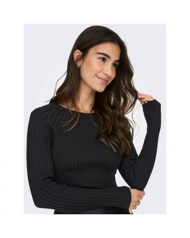 Only OnlMeddi ls rib crop o-neck cc knt 15280060