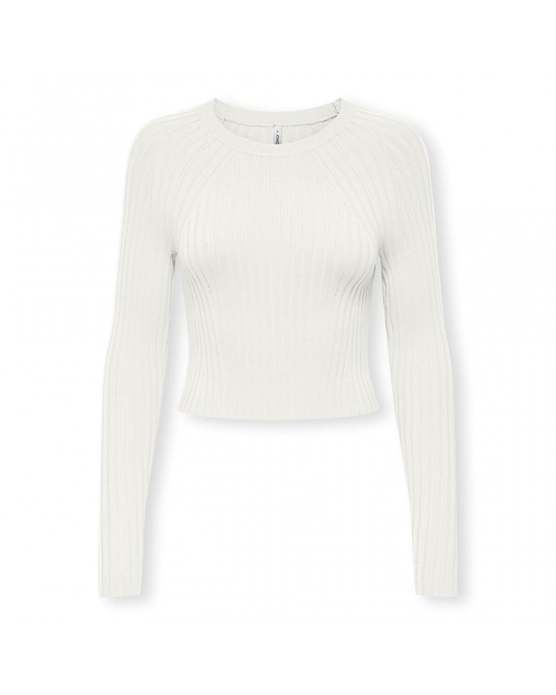 Only OnlMeddi ls rib crop o-neck cc knt 15280060