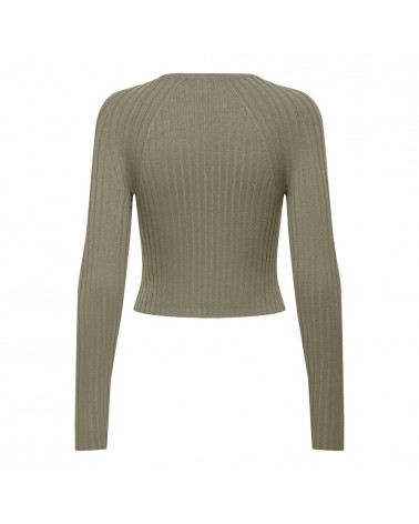 Only OnlMeddi ls rib crop o-neck cc knt 15280060