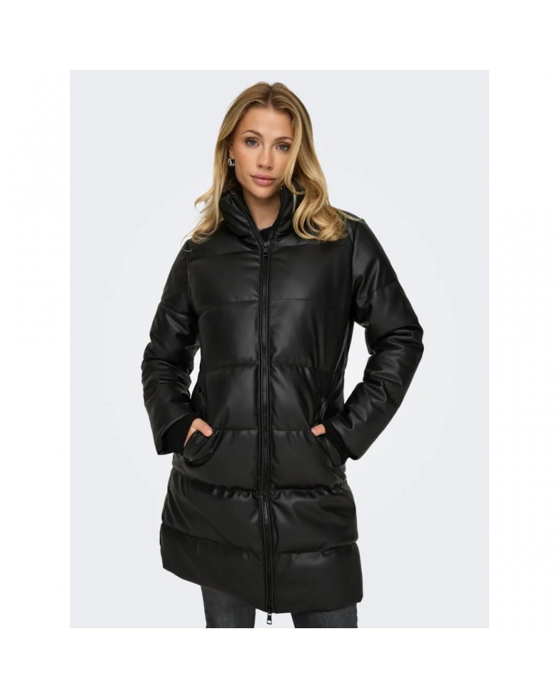 Only OnlElsie faux leather puffer coat cc otw 15322030