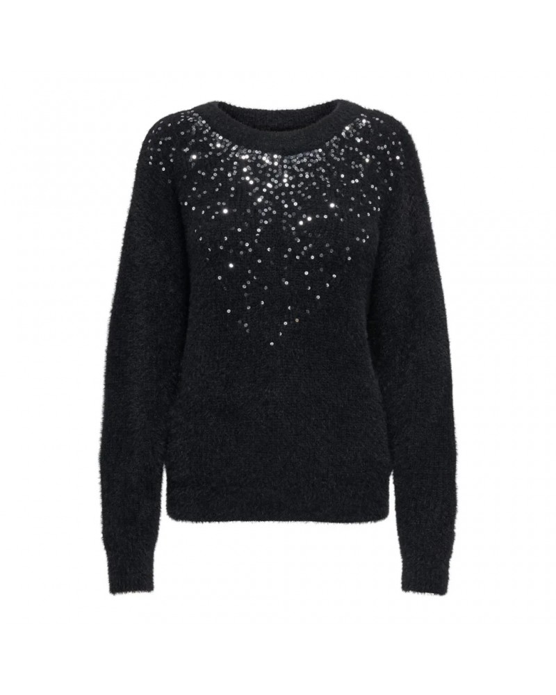 Only Onlclaris ls sequins o-neck knt 15327595