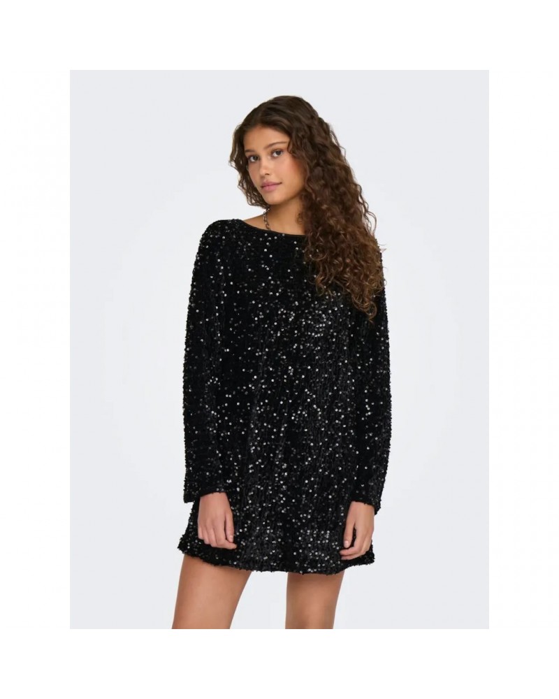 Only OnlAnika sequins ls bow dress wvn 15339408