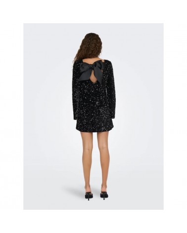 Only OnlAnika sequins ls bow dress wvn 15339408