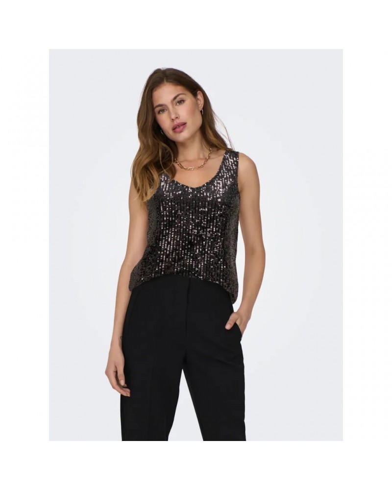 Only OnlAna s/l v-neck sequins top jrs 15307926