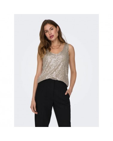 Only OnlAna s/l v-neck sequins top jrs 15307926