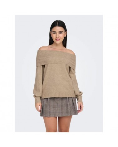 Only OnlJeanett life l/s off shoulder cc knt 15324262