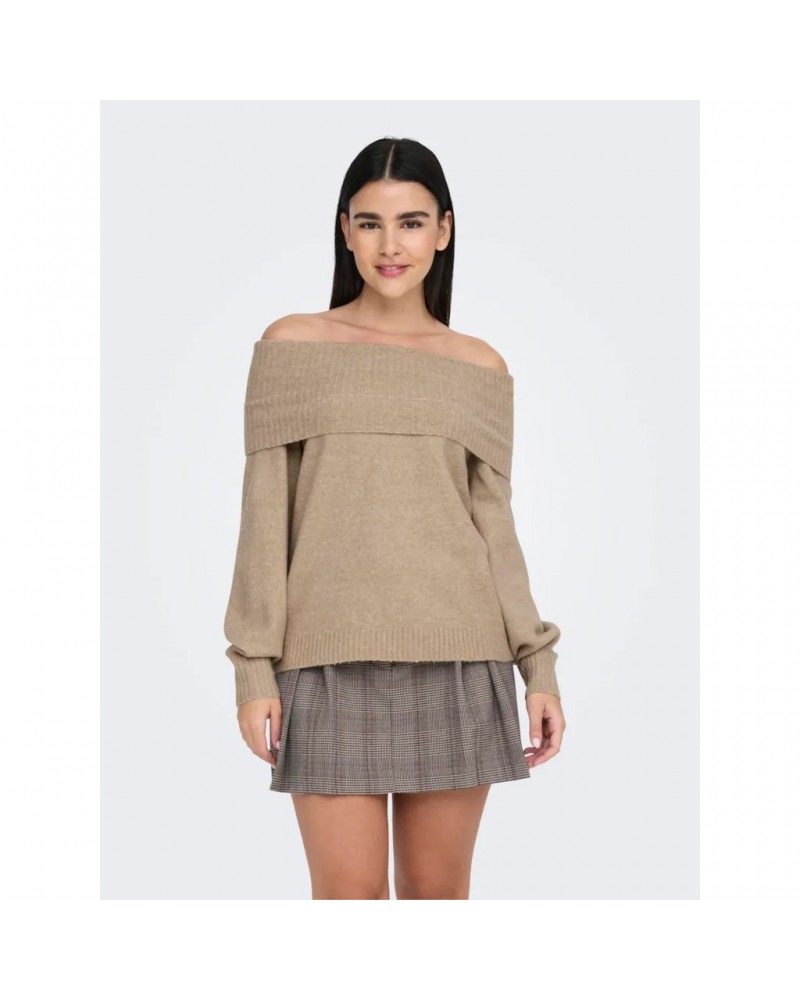 Only OnlJeanett life l/s off shoulder cc knt 15324262
