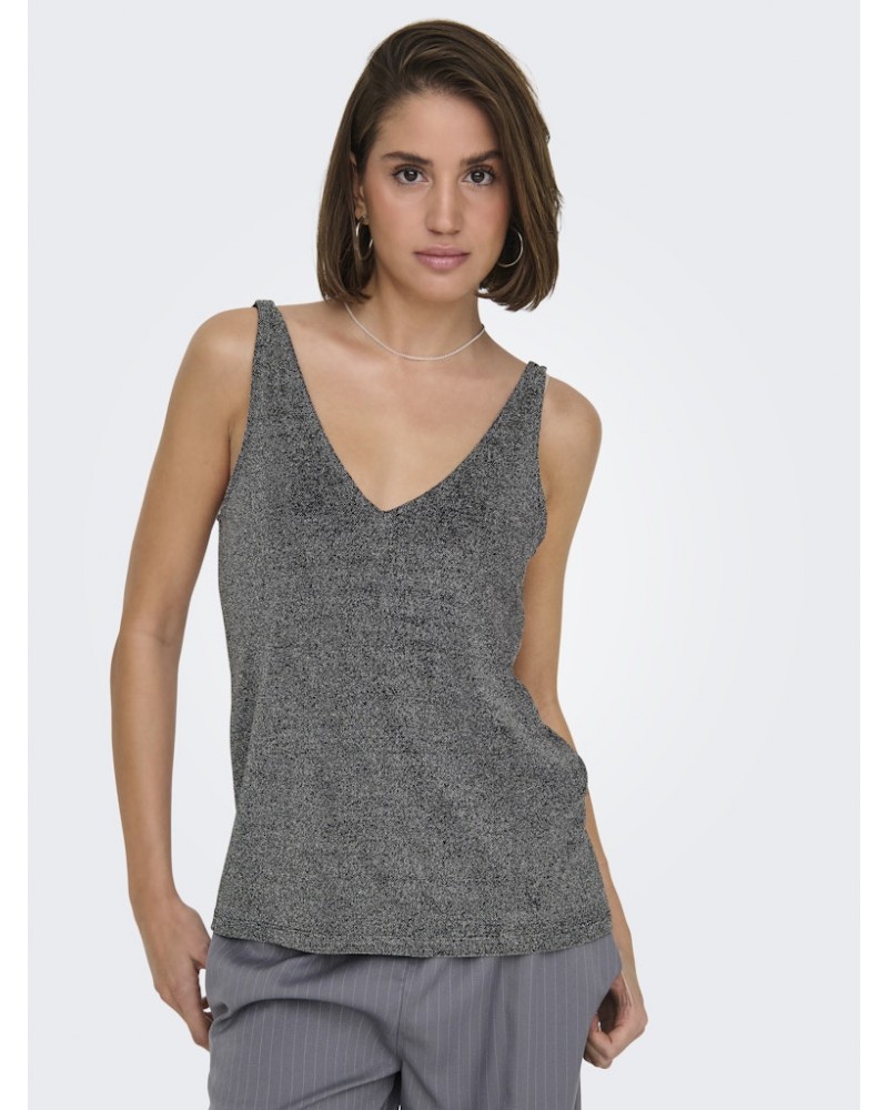 Only Onlqueen s/l v-neck glitter top jrs 15331403