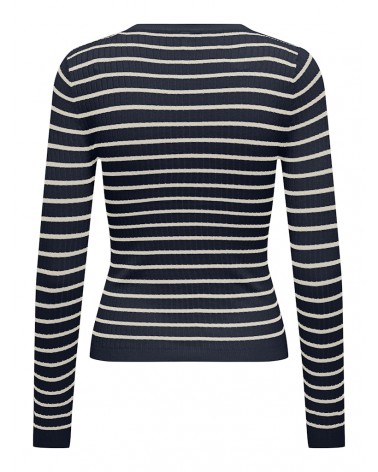Only Onlmila ls stripe button o-neck cc knt 15335111