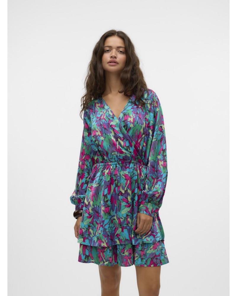 Veromoda Vmnelly l/s v-neck short dress wvn vip 10326553