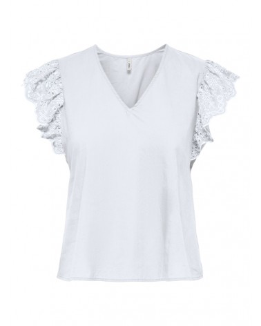 Only Onllou life emb s/s frill top ptm 15313171
