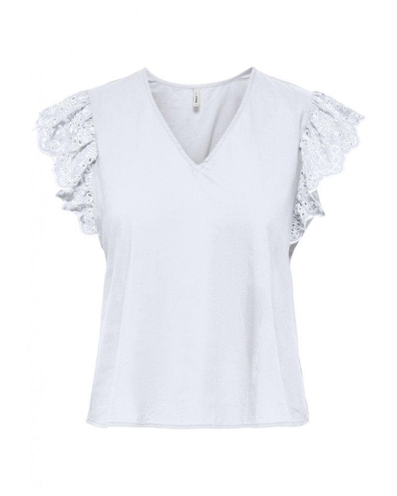 Only Onllou life emb s/s frill top ptm 15313171
