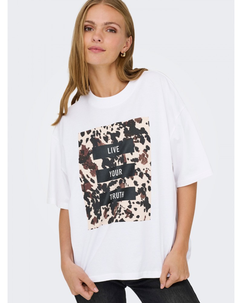 Only Onlriri s/s aop print top box jrs 15358200