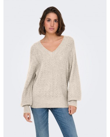 Only Onllucilla ls glitter v-neck knt 15324276