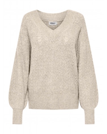 Only Onllucilla ls glitter v-neck knt 15324276