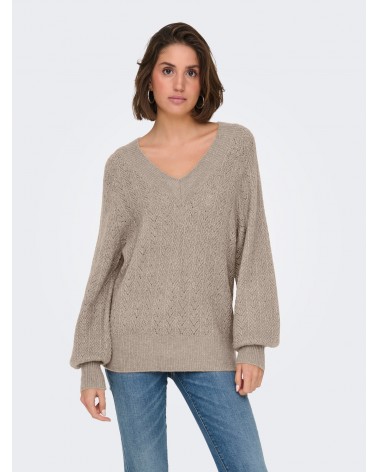 Only Onllucilla ls glitter v-neck knt 15324276