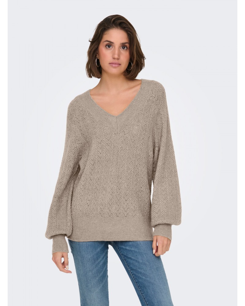 Only Onllucilla ls glitter v-neck knt 15324276