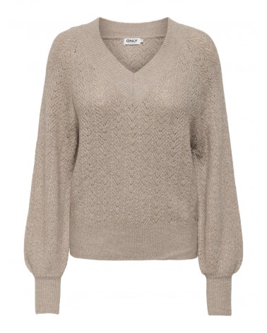 Only Onllucilla ls glitter v-neck knt 15324276