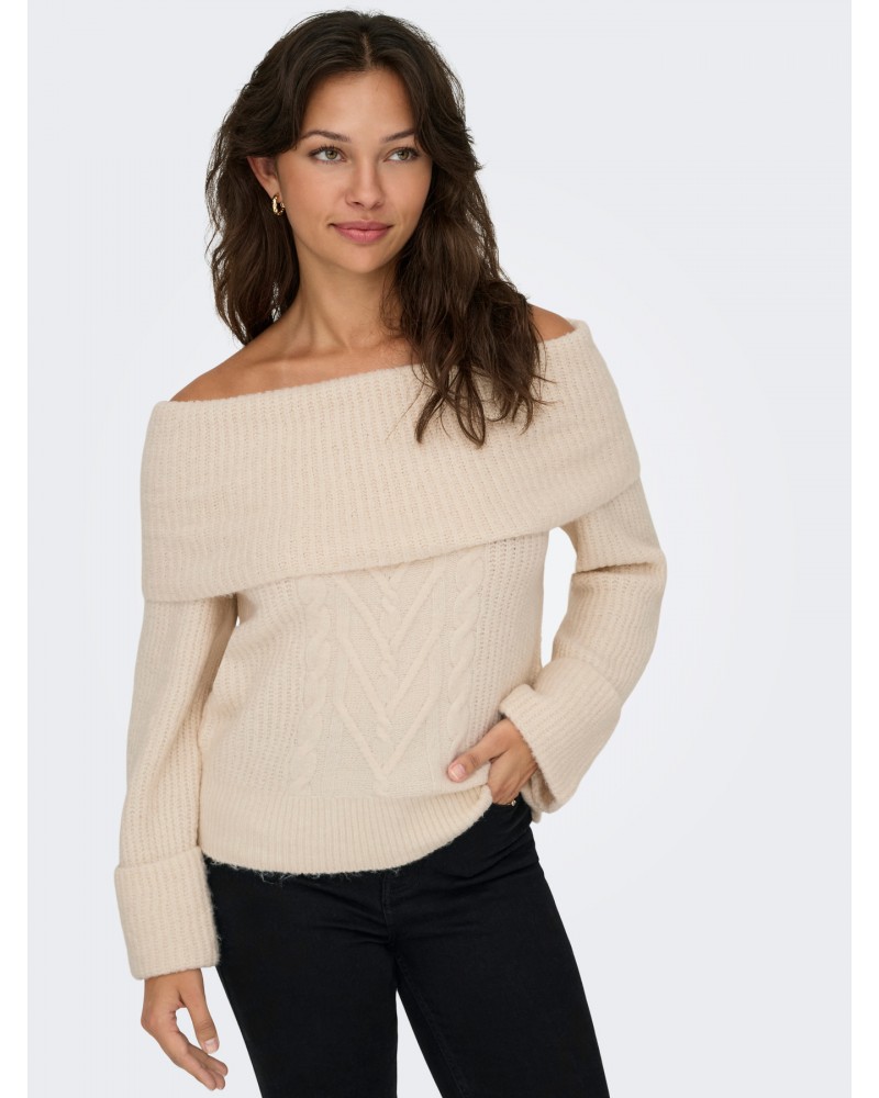 Only Onlluna ls off shoulder pullover knt 15352271