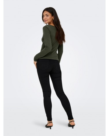 Only Onlfree life l/s slub rib v-neck pri jrs 15371471