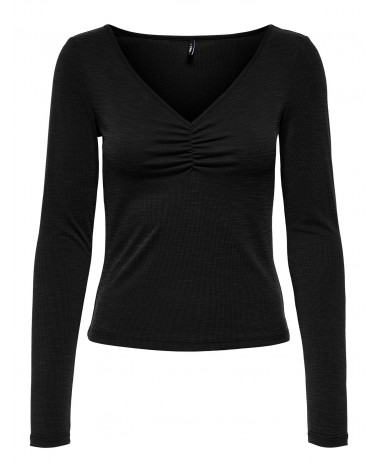 Only Onlfree life l/s slub rib v-neck pri jrs 15371471