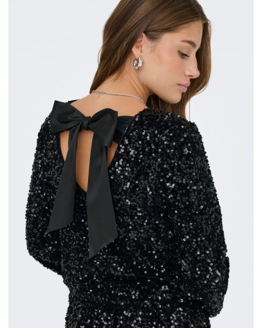Only Onlconfidence l/s sequin bow top jrs 15360166