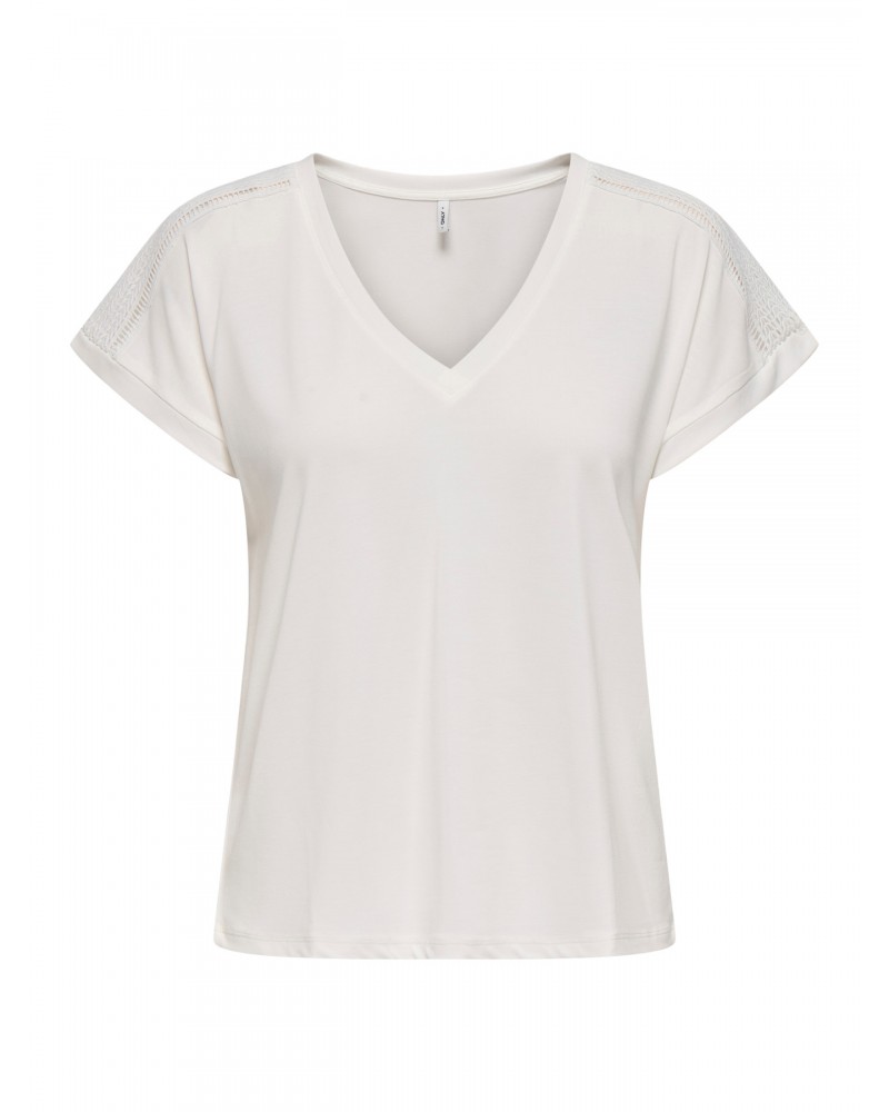 Only OnlFree V-neck lace top 15369294