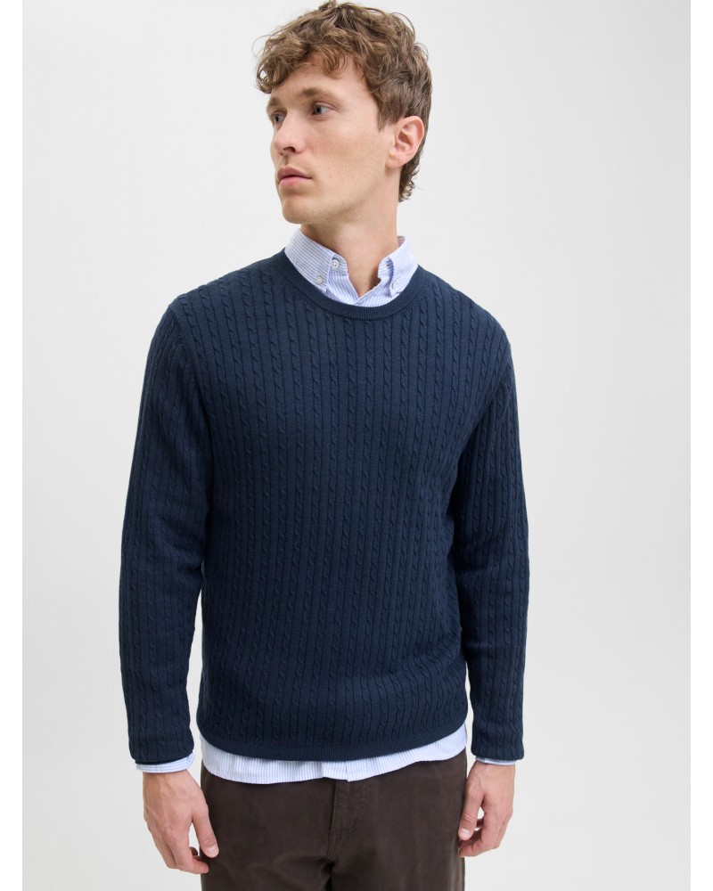 Jack&Jones JJEEmil knit cable crew neck 12278785