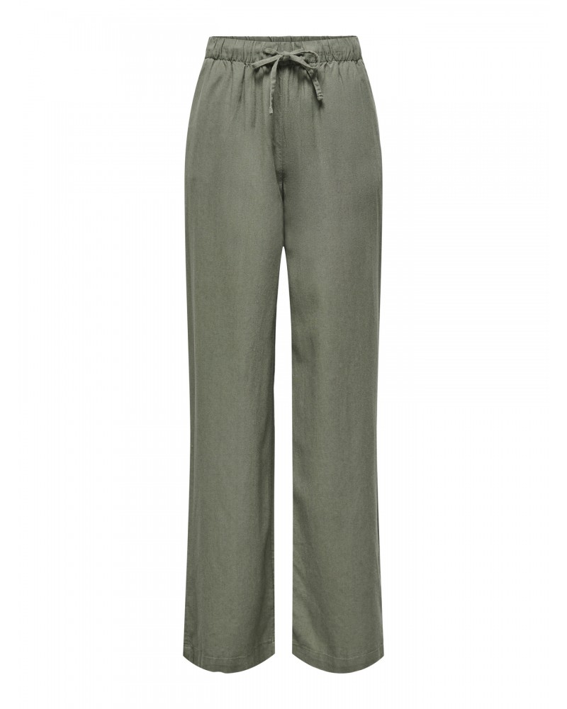 Only Onlgoa mw linen bl pull-up pant cc pnt 15363676