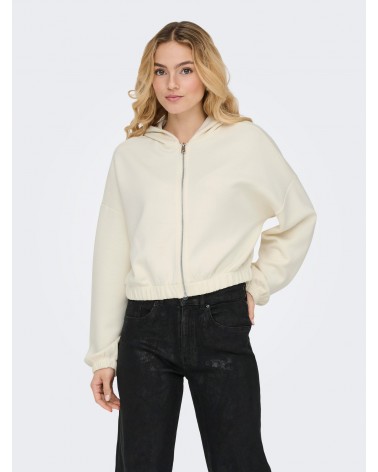 Only Onlscarlett ls elastic zip hood swt 15346449
