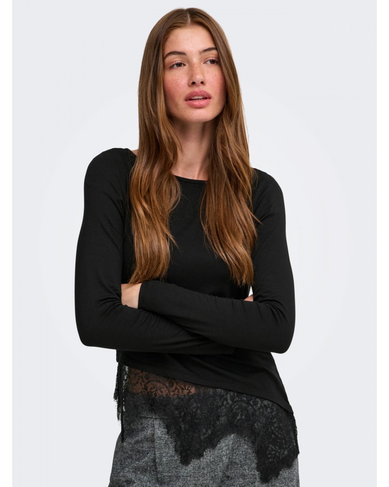 Only Onllaila l/s lace mix top jrs 15384850