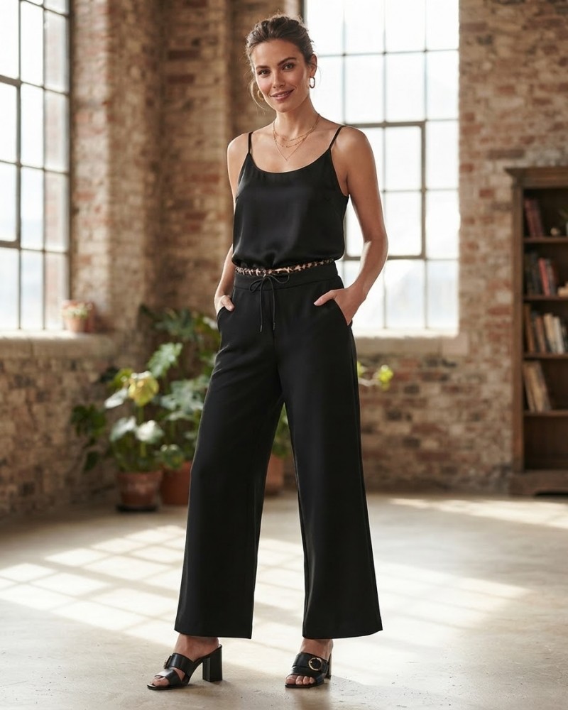 Only Onlberry hw boxer leo wide pant 15378733