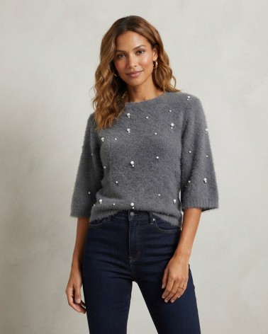 Only Onldolly ss pearl o-neck cc knt 15376284